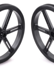 Pololu hjul til standard servo spline (25T, 5.8mm) - 90x10mm, sort, 2-pak 4935