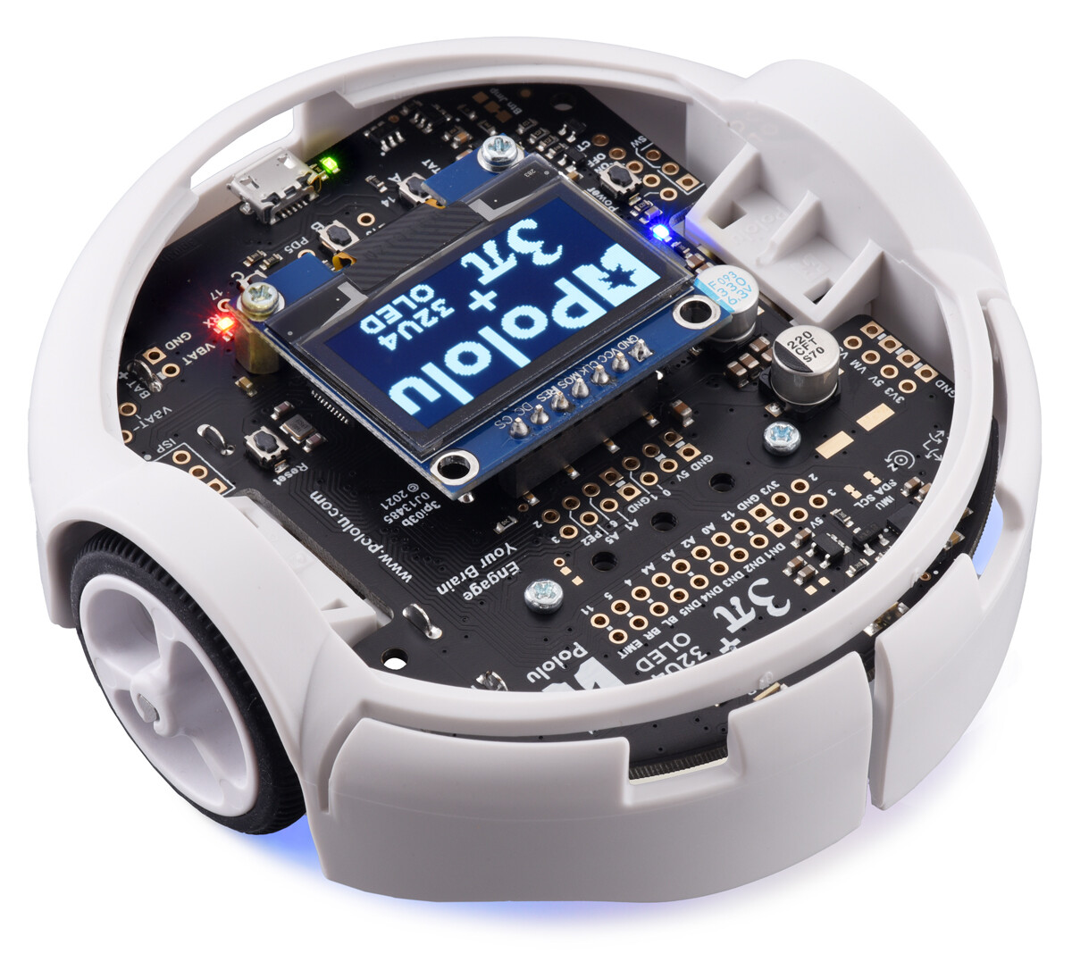 Pololu 3pi+ 32U4 Robot - Standard Edition (30:1 MP Motorer), Samlet 4975