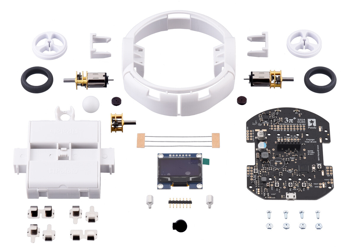 Pololu 3pi+ 32U4 OLED Robot Kit med 15:1 HPCB-motorer (Hyper Edition Kit) 4977