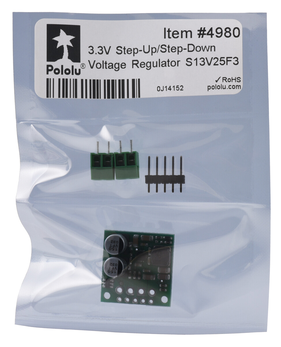 Pololu 3,3 V 2,5 A Step-Up/Step-Down spændingsregulator S13V25F3 4980