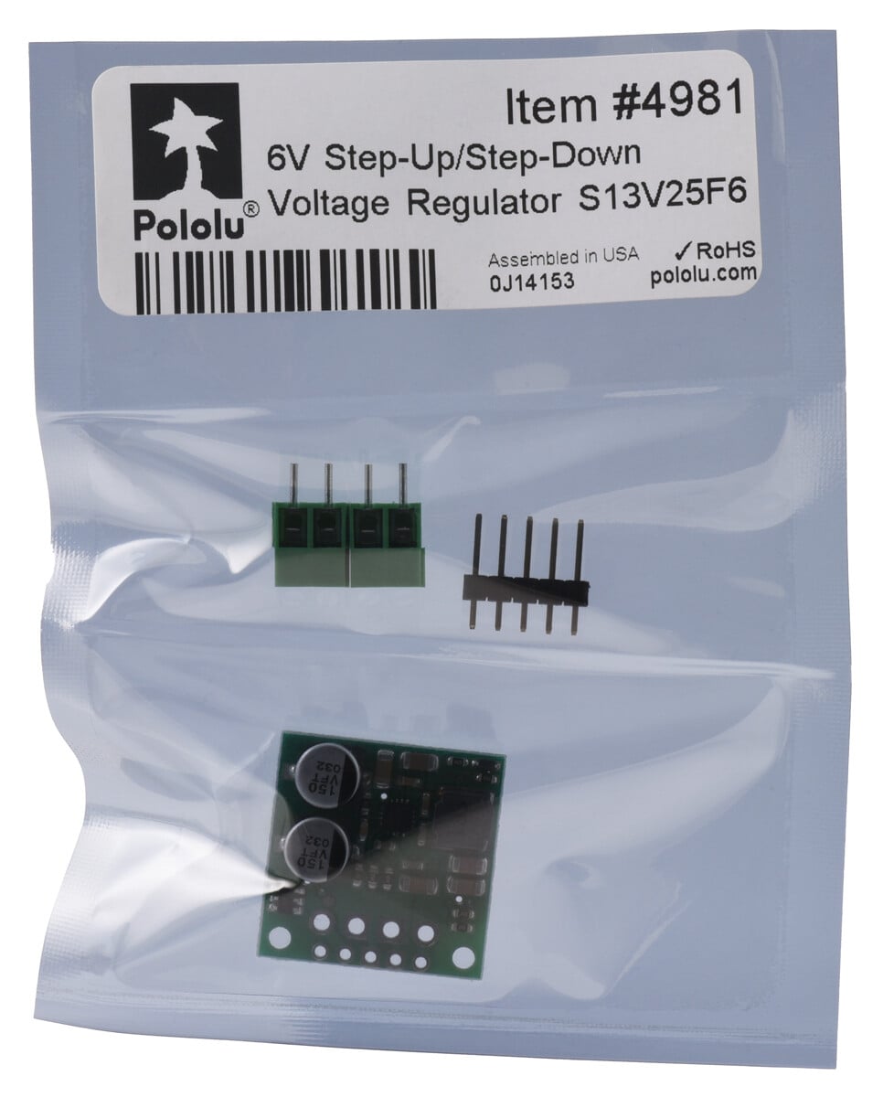 Pololu 6V 2,5A Step-Up/Step-Down Spanningsregulator S13V25F6 4981