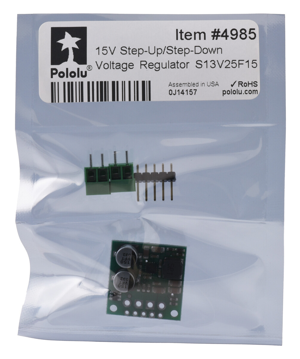 Pololu 15V 2,5A Step-Up/Step-Down Spændingsregulator S13V25F15 4985