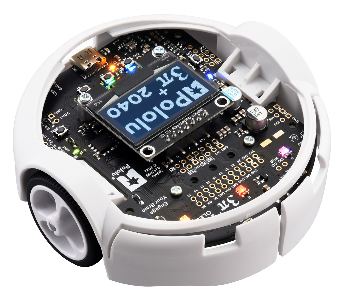 Pololu *TIDLIGE ADOPTENTER* 3pi+ 2040 Robot Kit med 30:1 MP motorer (Standard Edition Kit) 5004