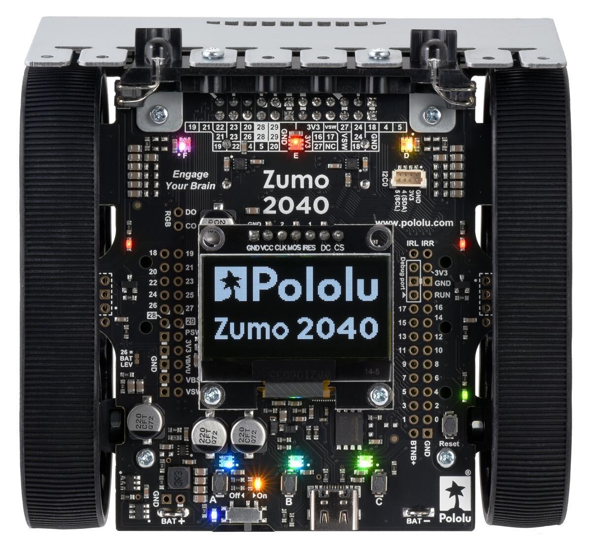 Pololu Zumo 2040 Robot (Samlet med 100:1 HP motorer) Baseret på Raspberry Pi RP2040 MCU 5013