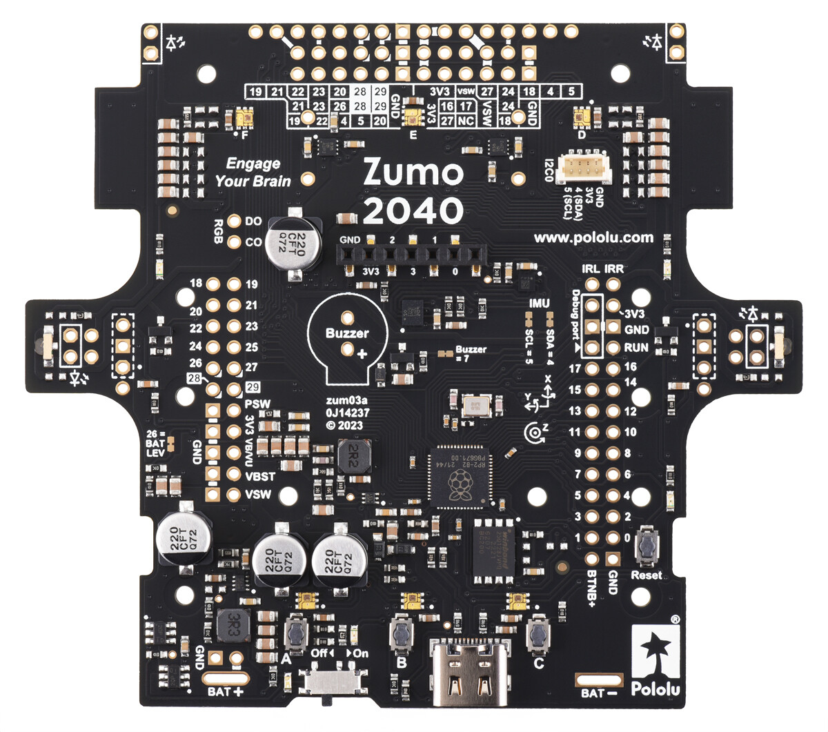 Pololu Zumo 2040 hovedkort til Zumo 2040 robot 5014
