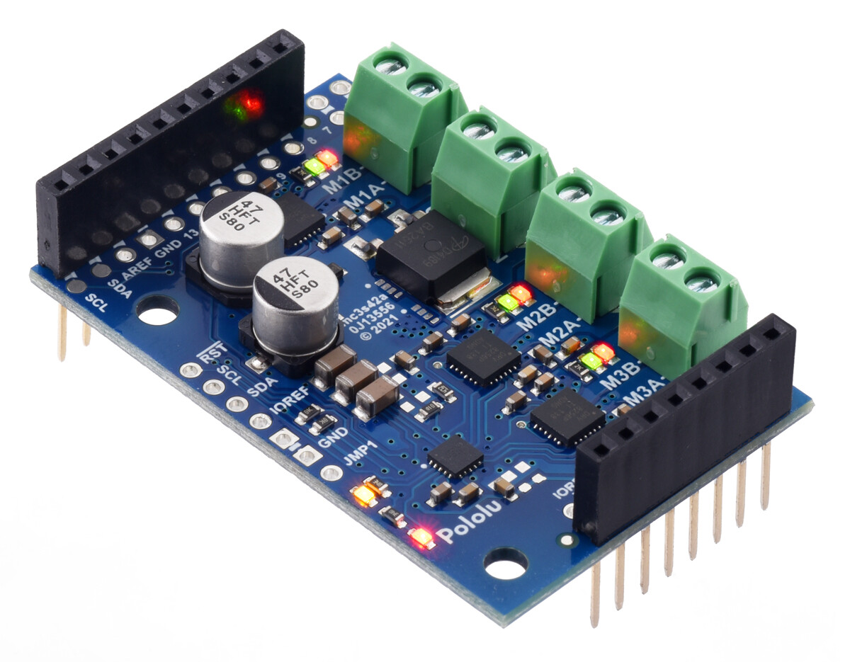 Pololu Motoron M3S256 Tripel Motor Controller Shield til Arduino (Stik loddet) 5030