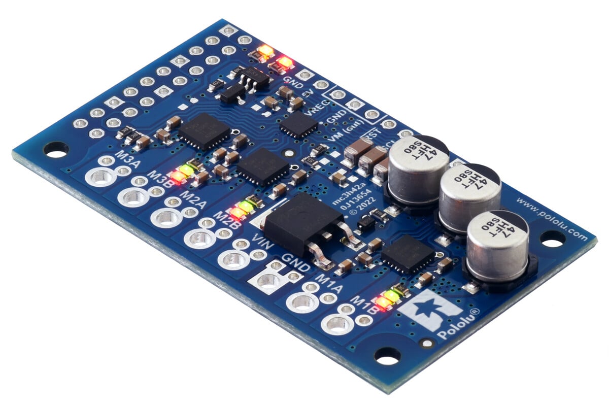 Pololu Motoron M3H256 Triple Motor Controller til Raspberry Pi (Ingen forbindelser eller afstandsstykker) 5035