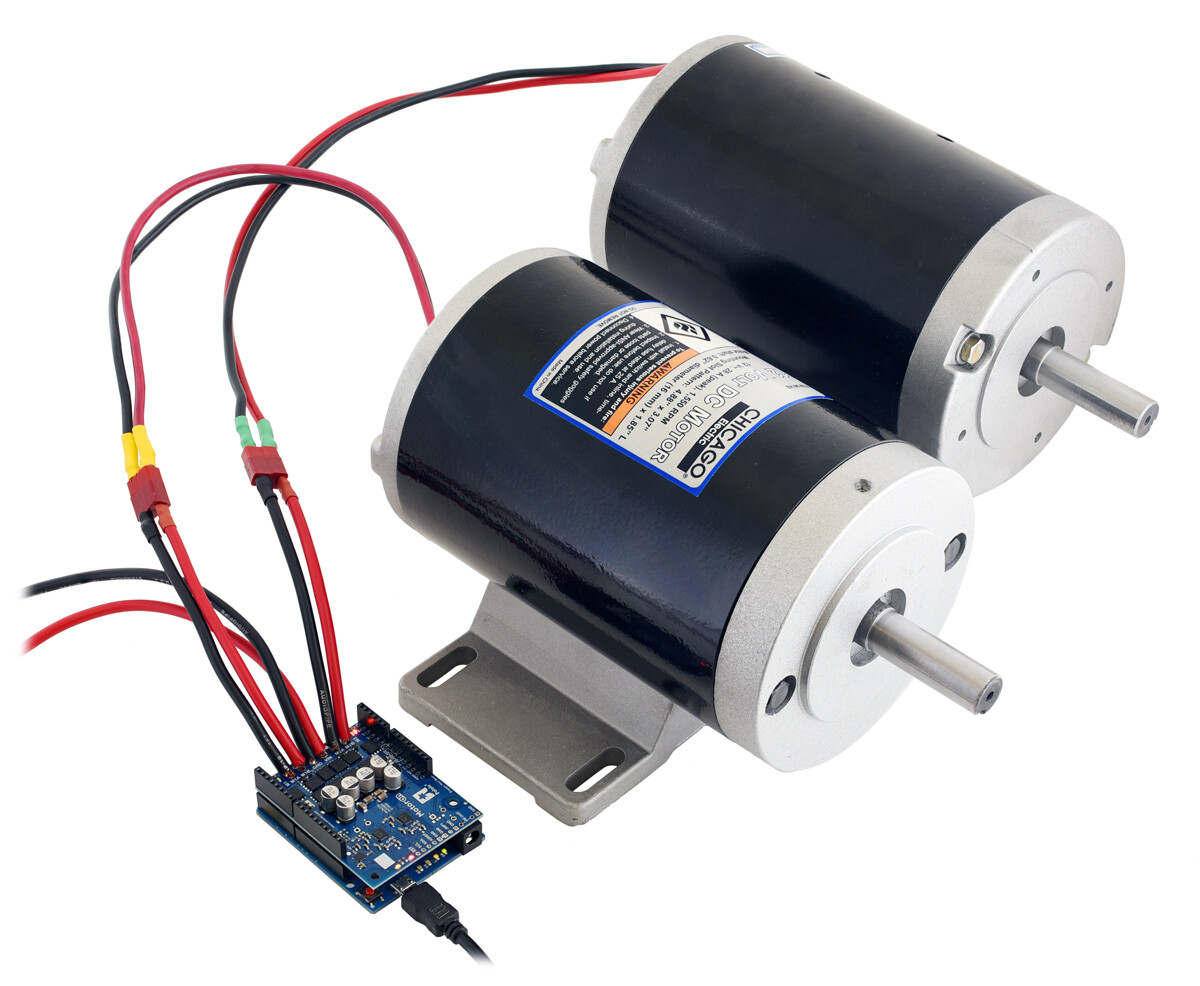 Pololu Motoron M2S18v18 Dual High-Power Motor Controller Shield til Arduino (Stik loddet) 5036