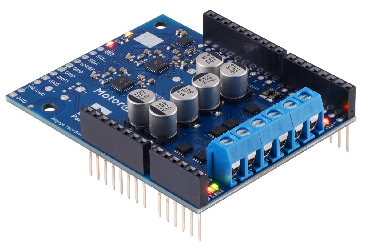 Pololu Motoron M2S18v18 Dual High-Power Motor Controller Shield til Arduino (Stik loddet) 5036