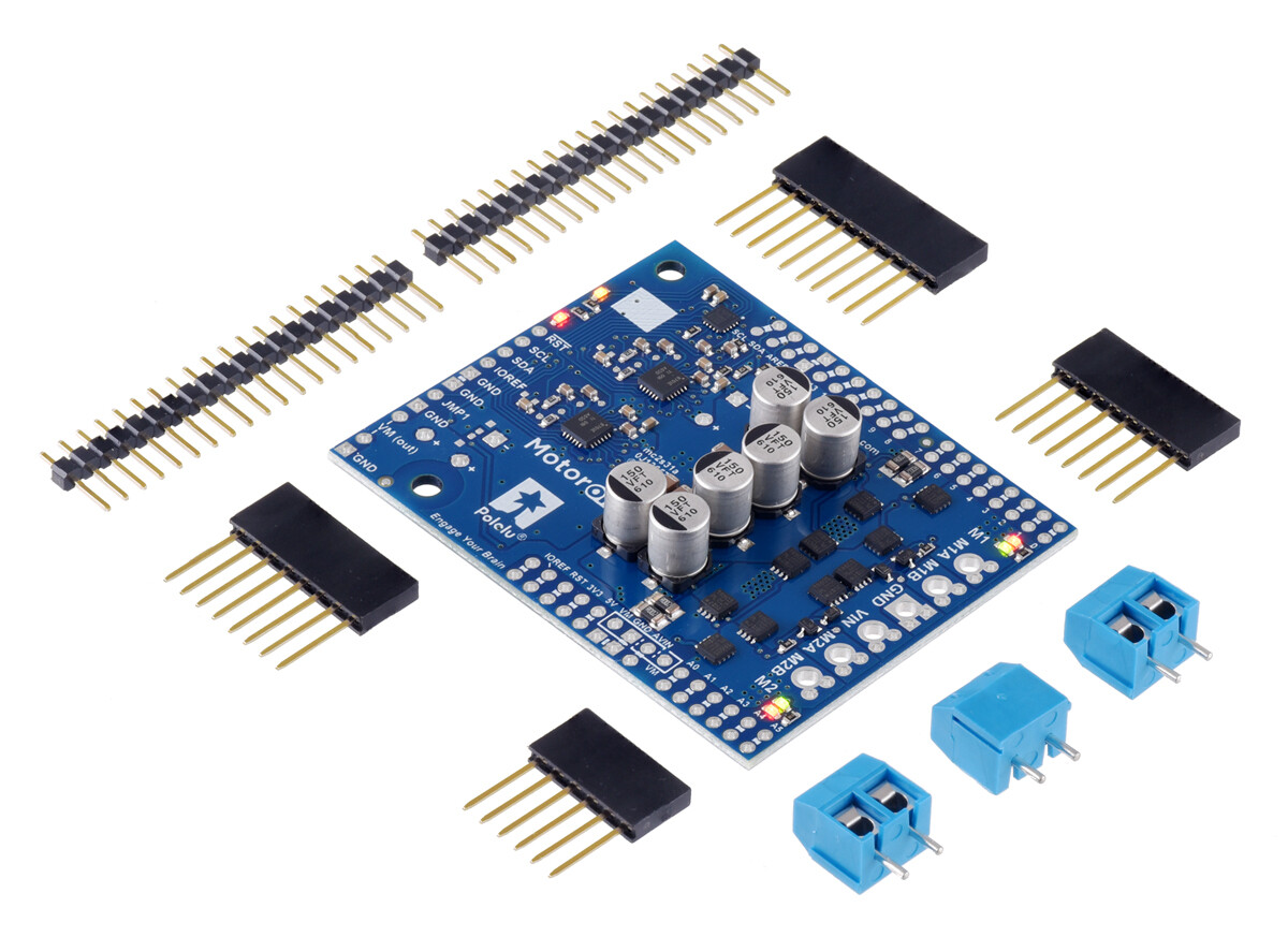 Pololu Motoron M2S18v18 Dual High-Power Motor Controller Shield Kit til Arduino 5037