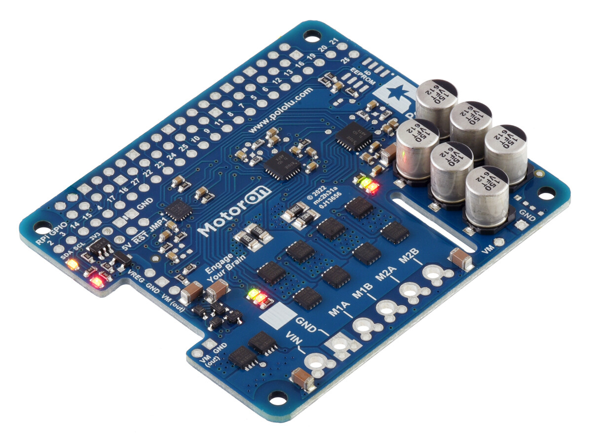 Pololu Motoron M2H18v18 Dual High-Power Motor Controller til Raspberry Pi (Ingen forbindelser eller afstandsstykker) 5050