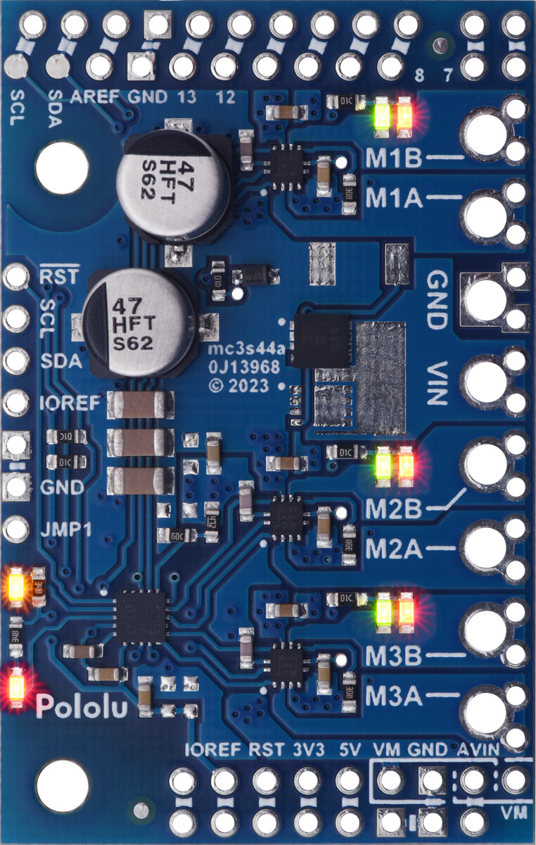 Pololu Motoron M3S550 Tripelmotorstyringsskjold til Arduino (Ingen kontakter) 5070