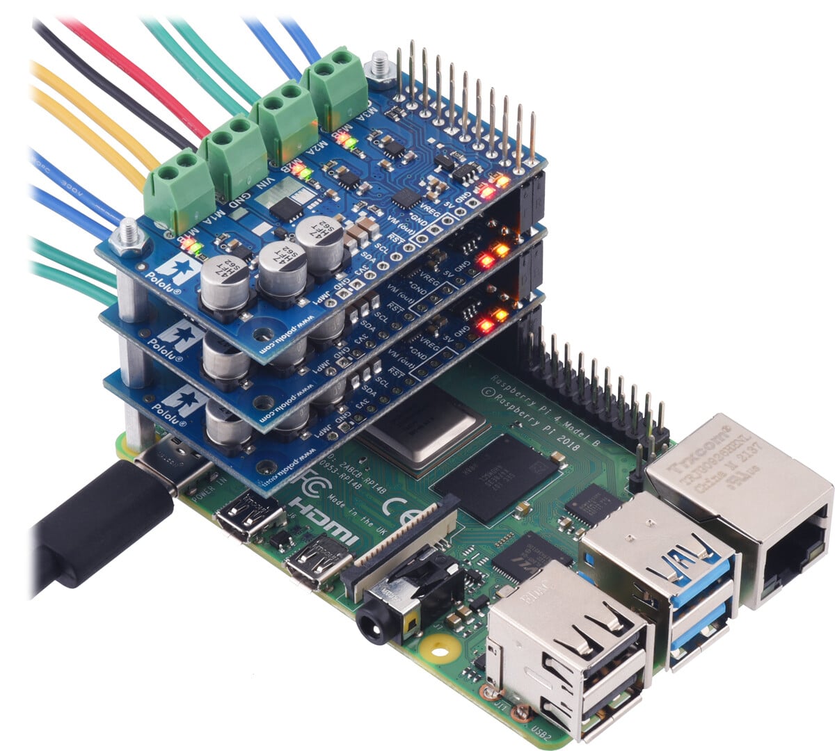 Pololu Motoron M3H550 Triple Motor Controller Kit til Raspberry Pi 5072
