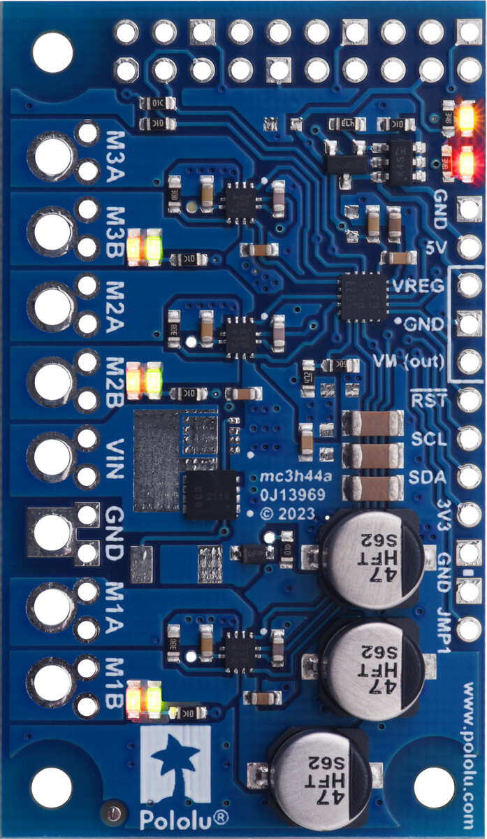 Pololu Motoron M3H550 Triple Motor Controller til Raspberry Pi (Ingen forbindelser eller afstandsstykker) 5073