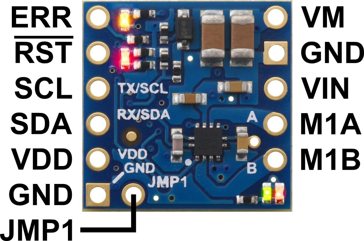 Pololu Motoron M1T550 Single I2C Motor Controller (Header Pins Soldered) 5074