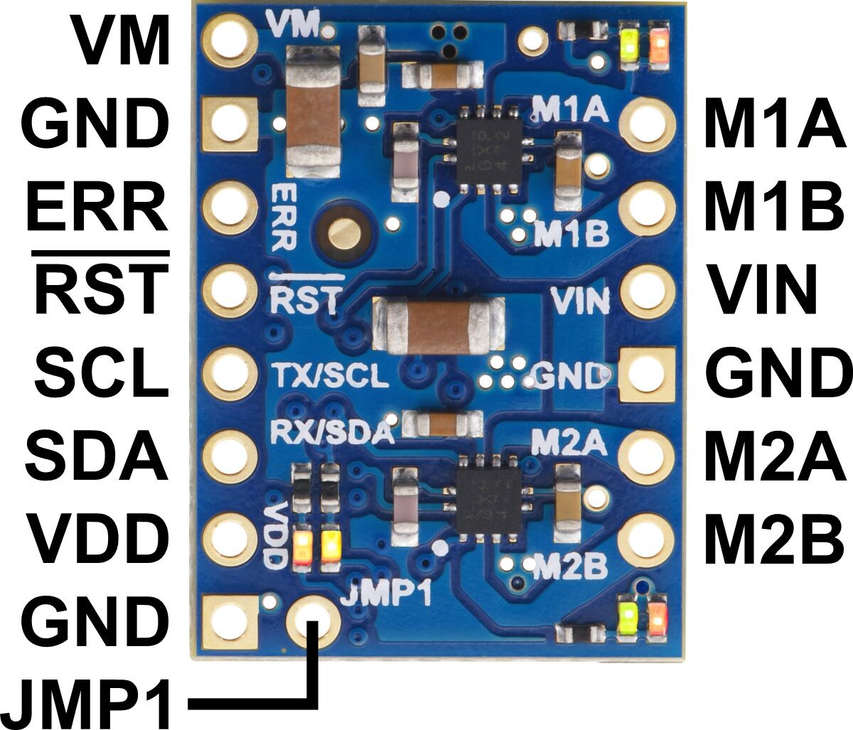 Pololu Motoron M2T550 Dual I2C Motorstyring 5079