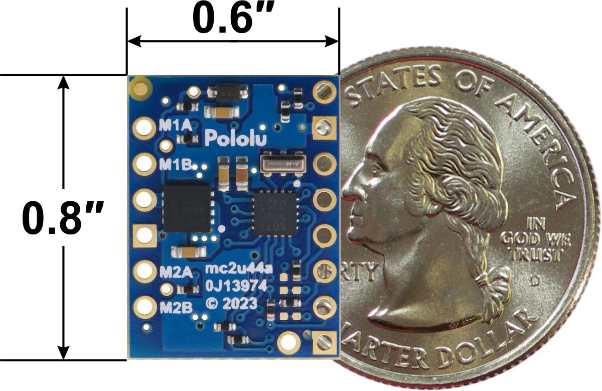 Pololu Motoron M2U550 Dual Serial Motor Controller (Header Pins Soldered) 5080