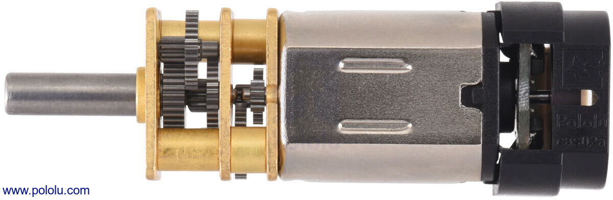 Pololu 10:1 Metallgearmotor MP 6V med 12 CPR Encoder Side Connector 5129
