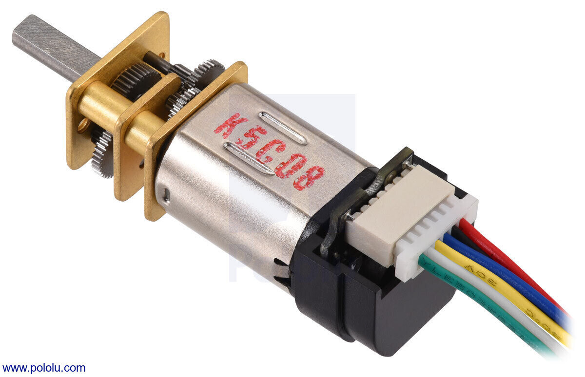 Pololu 10:1 Metallgearmotor HPCB 6V med 12 CPR encoder bagtilslutning 5180