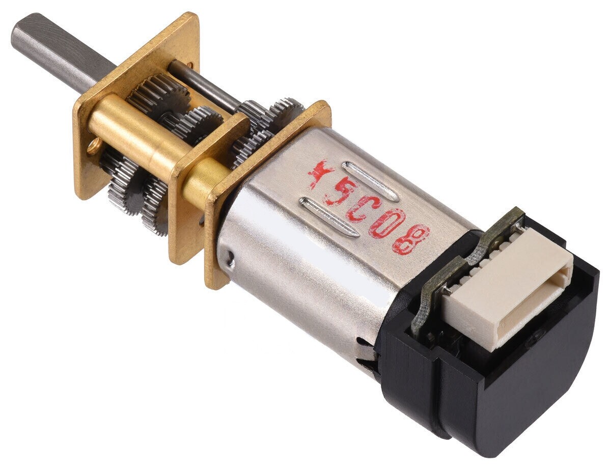 Pololu 1000:1 Metal Gearmotor med HPCB, 6V med 12 CPR encoder, bagsideforbindelse 5202