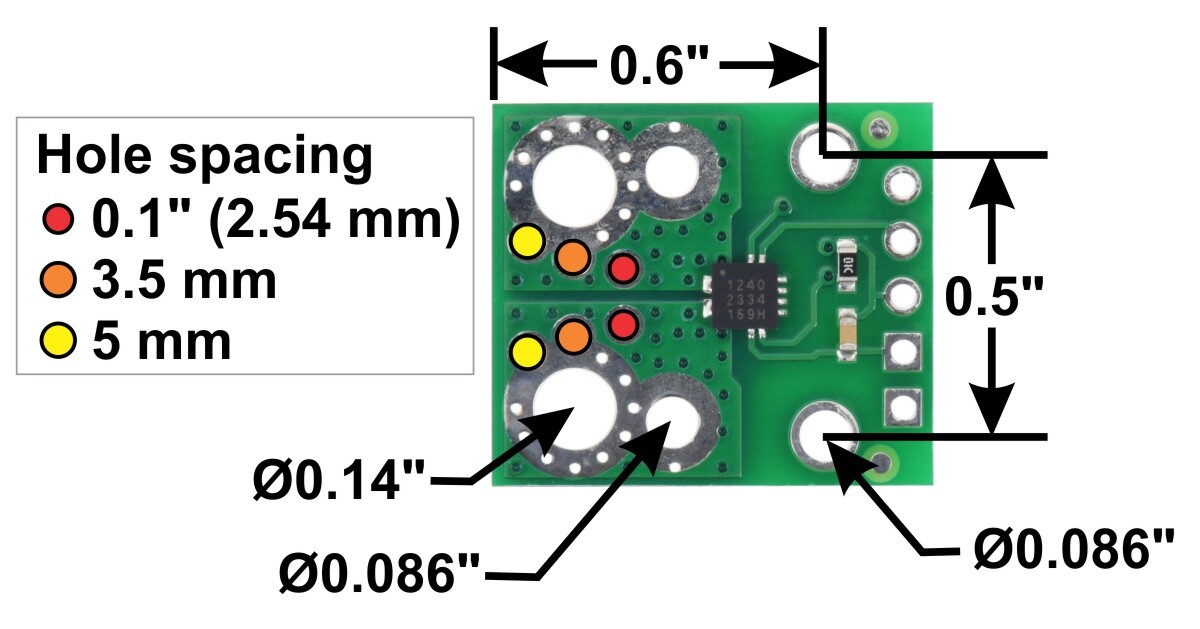 Pololu ACS71240KEXBLT-010B3 Strømsensor Carrier -10A til +10A 3.3V 5240
