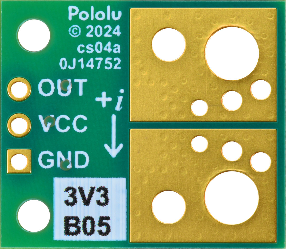 Pololu ACS72981LLRATR-050B3 Strømsensor Kompakt Carrier -50A til +50A 3.3V 5250