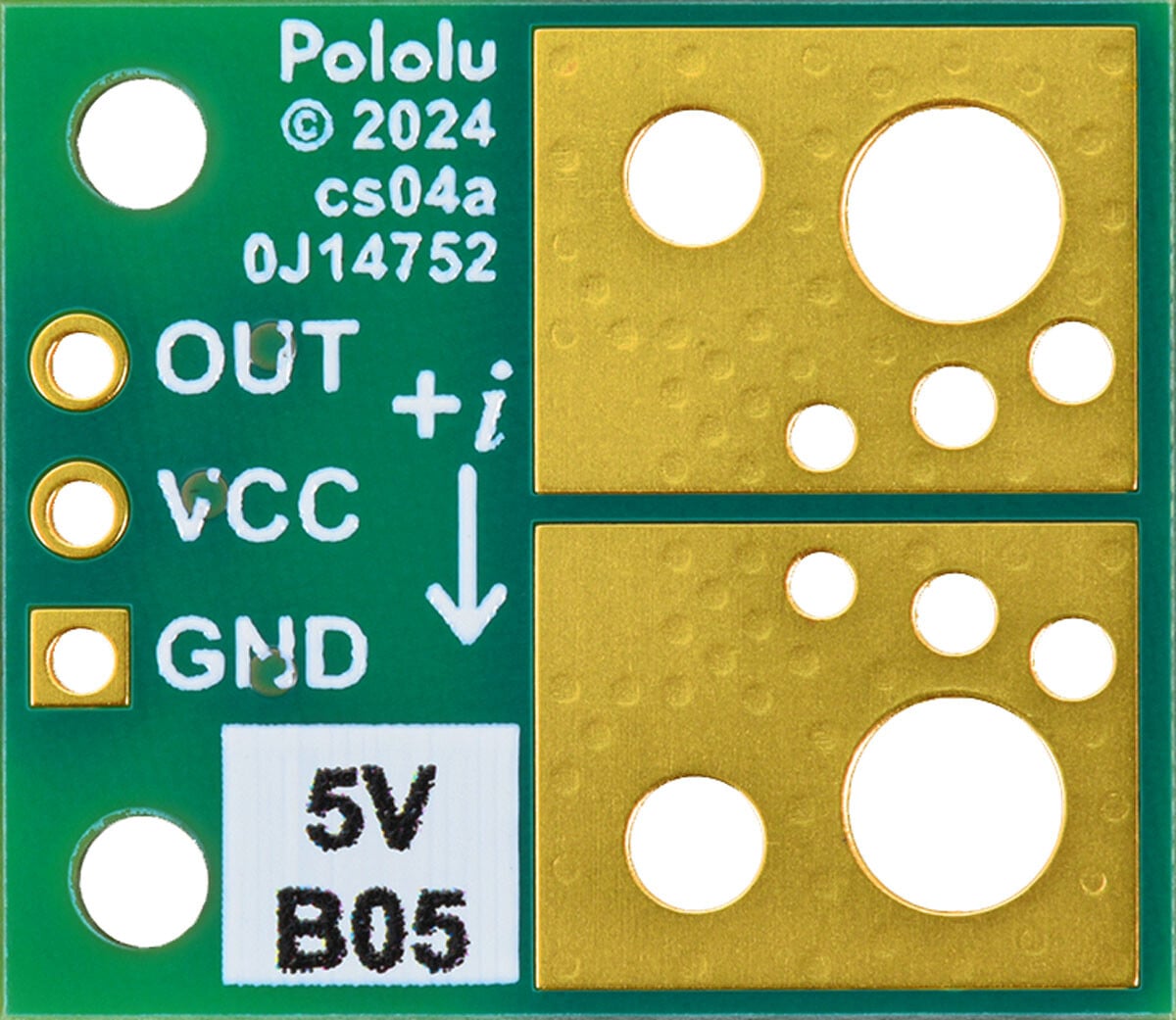 Pololu ACS72981LLRATR-050B5 Strømsensor Kompakt Carrier -50A til +50A 5V 5251