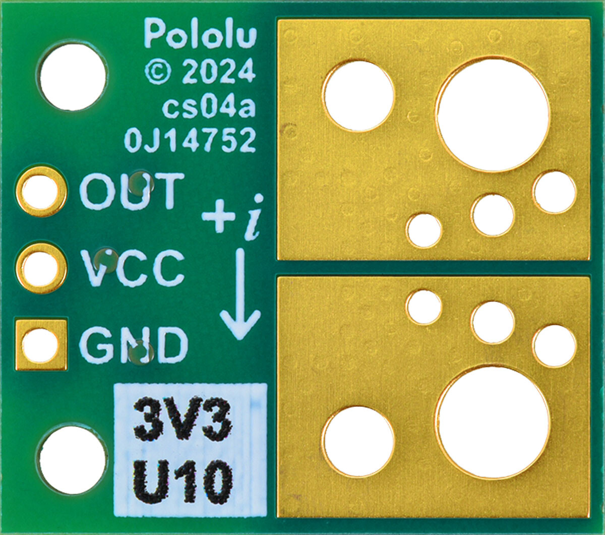 Pololu ACS72981LLRATR-100U5 Nærmodul, strømmåler, 0A til 100A, 5V, 5256