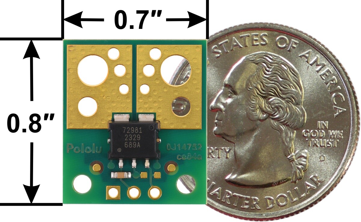 Pololu ACS72981LLRATR-100U5 Nærmodul, strømmåler, 0A til 100A, 5V, 5256