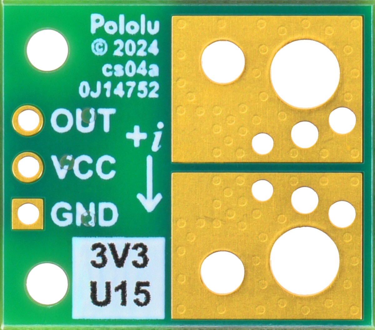 Pololu ACS72981KLRATR-150U3 Nærmålingssensor Compact Carrier 0A til 150A 3.3V 5259