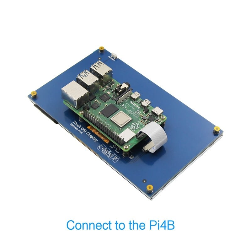 7,0 Zoll 800x480 MIPI DSI IPS-display til Raspberry Pi med kapacitiv touch
