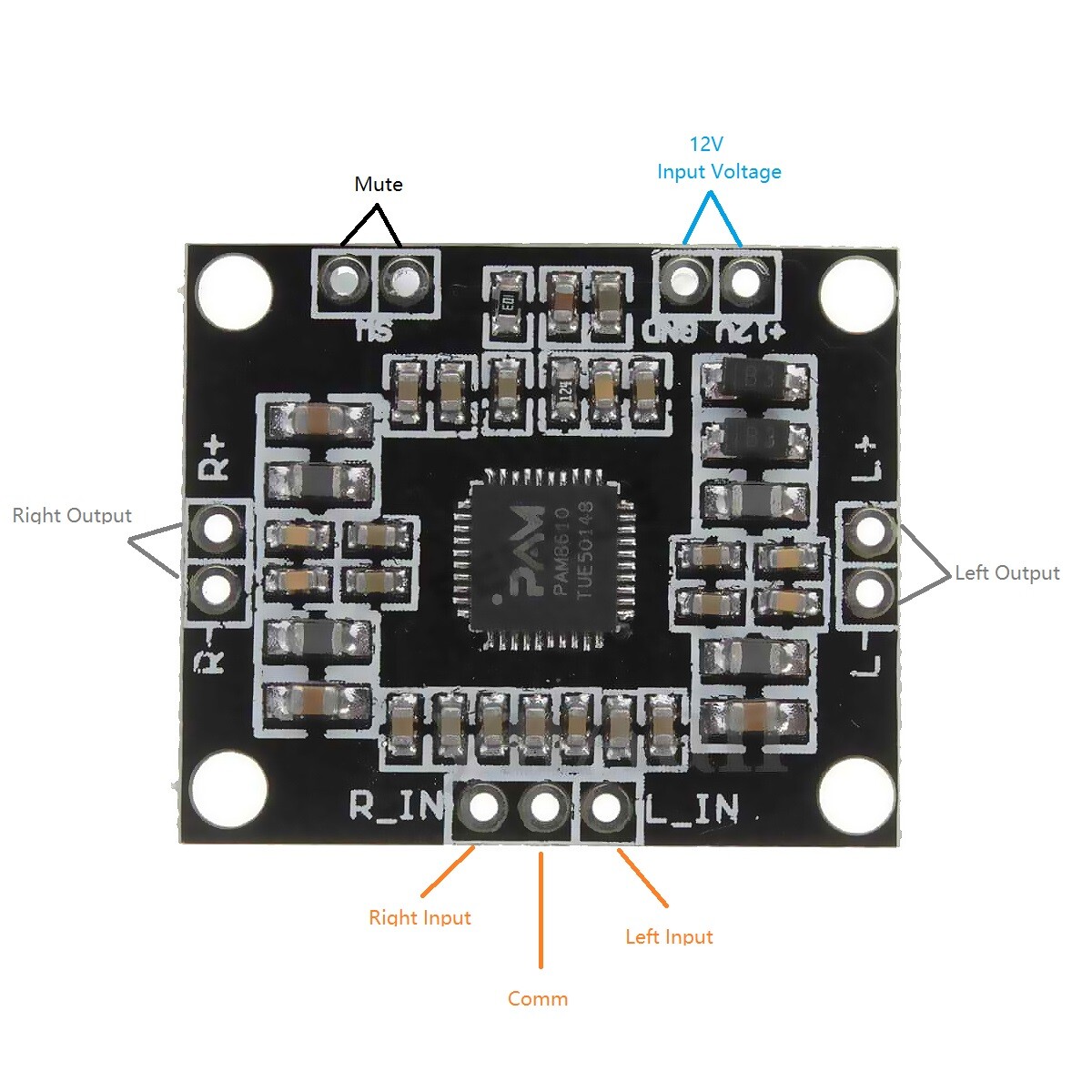 PAM8610 Forstærkerplade 2x15W Stereo Audio Forstærker Modul til Arduino Raspberry Pi