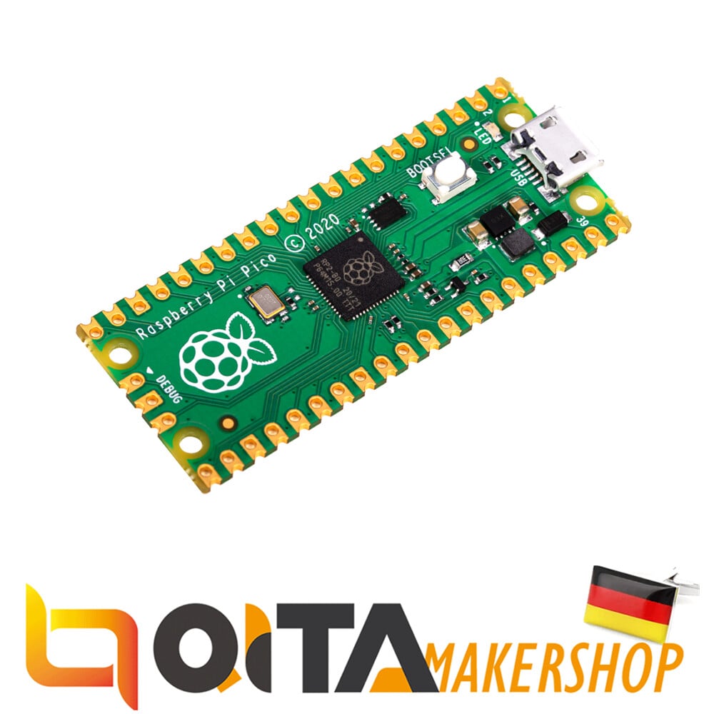 Raspberry Pi Pico RP2040, Dual ARM Cortex-M0+ @133 MHz 264 kB SRAM