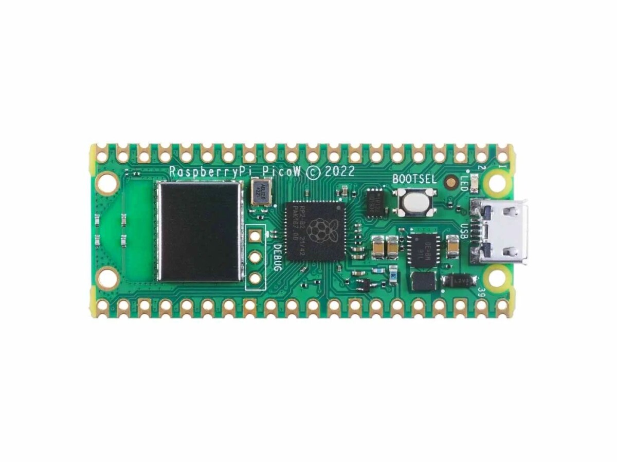 Raspberry Pi Pico W Udviklingskort med trådløs chip CYW43439