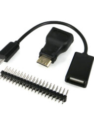 Mini HDMI-adapter & USB OTG-kabel, female A to microB, til Raspberry Pi Zero/Zero 2 W, tilbehørssæt