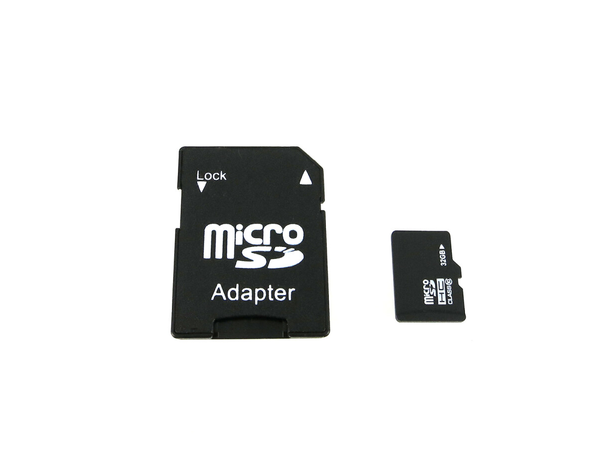 32 GB Micro SD-kort, Klasse 10, med adapter
