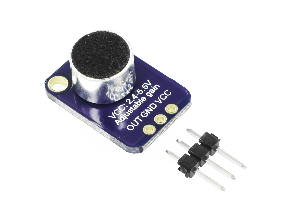 GY-MAX4466 Lydsensor Modul, Elektret Mikrofon Forstærker - MAX4466
