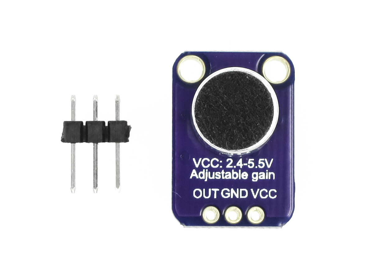 GY-MAX4466 Lydsensor Modul, Elektret Mikrofon Forstærker - MAX4466
