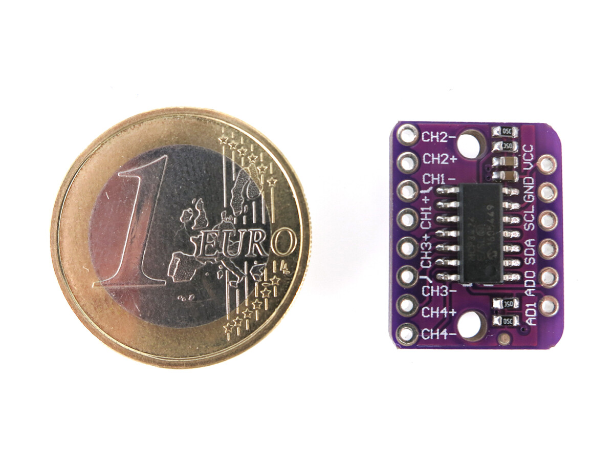 GY-MCP3424 18-bit analogt-til-digitalt konverter, multi-kanal