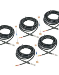 1m DS18B20 Digitalt vandtæt temperatursensormodul LS4G SE08012 5 stykker med 4,7 kOhm modstande