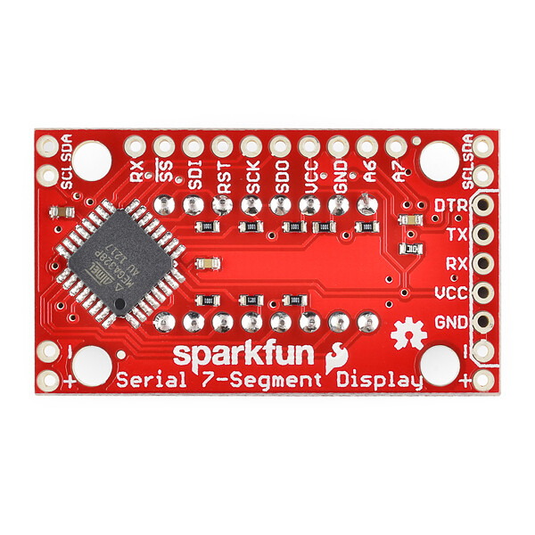 SparkFun 7-Segment Serial Display - Blå - med ATMega328 MCU
