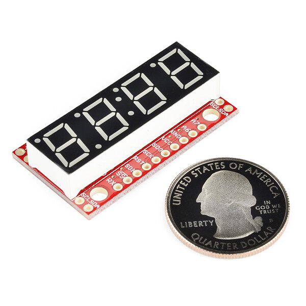 SparkFun 7-Segment Serial Display - Blå - med ATMega328 MCU