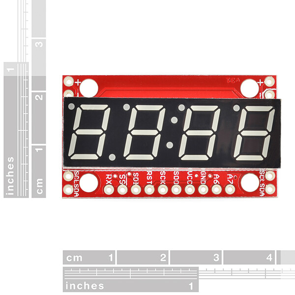 SparkFun 7-Segment Serial Display - Hvid - med ATMega328 MCU