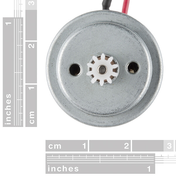SparkFun Hobby Motor - Gegear 6mm/10 tand/1-3VDC (maks.12VDC)/6600 omdr./min