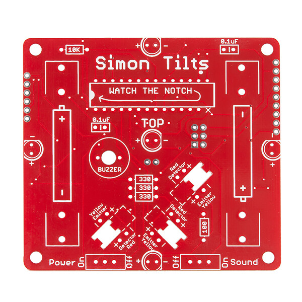 SparkFun Simon Tilts - loddet kit til gennemgående lodning