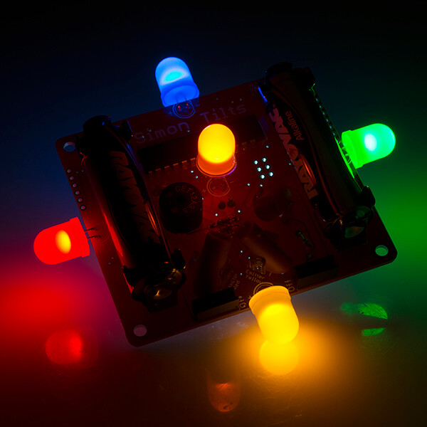 SparkFun Simon Tilts - loddet kit til gennemgående lodning