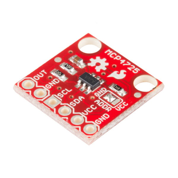 SparkFun I2C DAC Breakout - MCP4725, I2C-interface, strømforsyning 2.7V til 5.5V