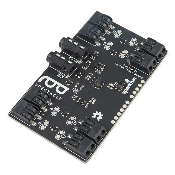 Sparkfun Spectacle Button Taste Board 8 Connectorer 2 x 3,5 mm TRRS stik