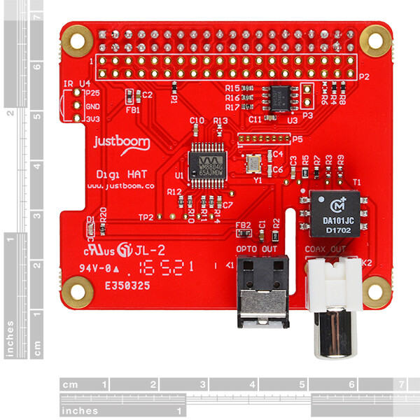 JustBoom Digi HAT digitalt lydudgangsmodul til Raspberry Pi