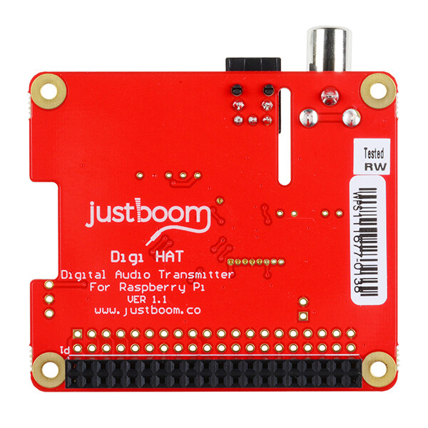 JustBoom Digi HAT digitalt lydudgangsmodul til Raspberry Pi